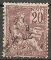 FRANCE 1902 Timbre Mouchon 20c Michel-# 104 O = 13 € - Gebraucht