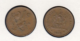 Afrique Du Sud, 1 Cent 1978, SUID-AFRIKA - SOUTH AFRICA, KM# 82, - Afrique Du Sud