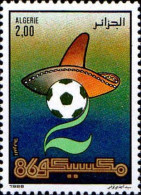 Algérie (Rep) Poste N** Yv: 869 Mi:911 Coupe Du Monde De Football Mexique - Argelia (1962-...)