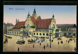 AK Essen, Hauptbahnhof Mit Pferdewagen  - Essen