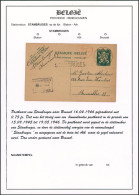 Page De Collection - EP Au Type 50ctm Vert Expédié De Ath (1946) + Griffe à L'origine STAMBRUGES > Bruxelles - Linear Postmarks