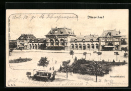 AK Düsseldorf, Hauptbahnhof Mit Pferdebahn  - Düsseldorf