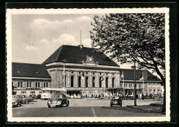 AK Hamm /Westf., Bahnhof Mit Reisebus  - Hamm