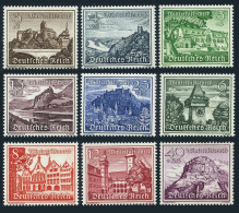 Germany B160-B168, MNH. Michel 730-738. Buildings, Castles, 1939. - Unused Stamps