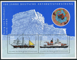 Germany 2143 Ab Sheet, As Hinged.Mi Bl.57. German Antarctic Expedition, 100,2001 - Ongebruikt