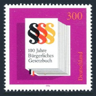 Germany 1942, MNH. Michel 1874. German Civil Code, Centenary, 1996. - Neufs