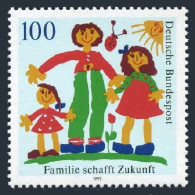 Germany 1754, MNH. Michel 1621. Child Drawing: Family Living, 1992. - Ungebraucht