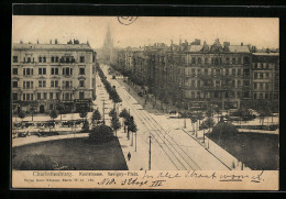 AK Berlin-Charlottenburg, Kantstrasse Und Savigny-Platz Aus Der Vogelschau  - Charlottenburg