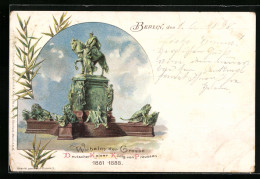 Lithographie Berlin, Denkmal Wilhelm Der Grosse, Deutscher Kaiser König Von Preussen (1861-1888)  - Mitte