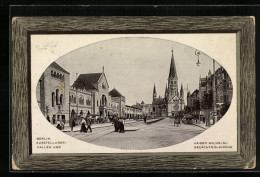 Passepartout-AK Berlin, Ausstellungshallen Und Kaiser Wilhelm-Gedächtnis-Kirche  - Expositions