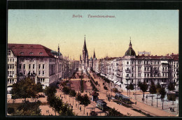 AK Berlin-Charlottenburg, Tauentzienstrasse Mit Apotheke Und Strassenbahn  - Charlottenburg