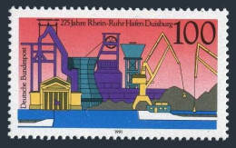 Germany 1684,MNH.Michel 1558. Rhine-Ruhr Harbor,Duisburg 275th Ann.1991. - Neufs