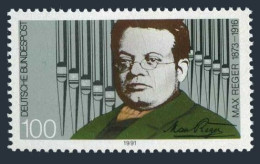 Germany 1645, MNH. Michel 1529. Max Reger, 1873-1916, Composer, 1991. - Neufs