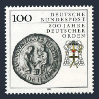 Germany 1595, MNH. Mi 1451. Teutonic Order, 800th Ann.1990. Seal Of Col.Spittler - Ungebraucht