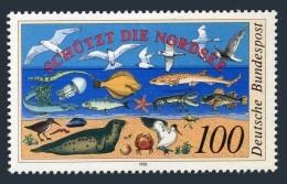 Germany 1598,MNH. Mi 1454. Nature & Environment Protection,1990.North Sea Fauna. - Ongebruikt