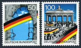 Germany 1617-1618,1619, MNH. Mi 1461-1462,Bl.22. Opening Of Berlin Wall-1, 1990. - Ongebruikt