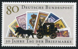 Germany 1473, MNH. Michel 1300. Stamp Day 1986. Stagecoach, Stamps. - Ongebruikt