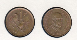 Afrique Du Sud, 1 Cent 1982, Balthazar J. Vorster, SUID-AFRIKA - SOUTH AFRICA, KM# 109, - Südafrika