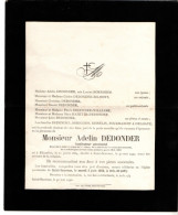 Ellezelles , 1884 - Saint Sauveur 1952, Adelin Dedonder - Obituary Notices
