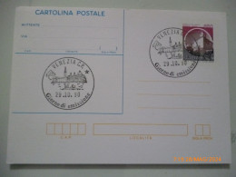 Cartolina Postale "CASTELLO DI LECCE  1° GIORNO DI EMISSIONE" 1990 Annulli Filiatelici - 1981-90: Marcophilie