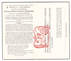 DP Jacques Marie Moerman / VanRoye ° Ouwegem Zingem 1928 † Gentbrugge 1950 Ghijselinck Dhondt - Devotion Images