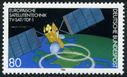 Germany 1467, MNH. Mi 1290. European Satellite Technology, 1986. TV-SAT/TDF-1. - Ungebraucht