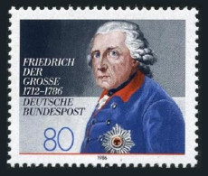 Germany 1469, MNH. Michel 1292. King Frederich The Great, 1712-1786. 1986. - Unused Stamps