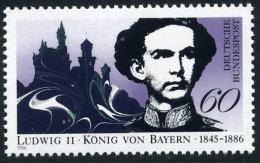 Germany 1460,MNH. Mi 1281. King Ludwig II Of Bavaria,1986.Neuschwanstein Castle. - Unused Stamps