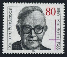 Germany 1461, MNH. Michel 1282. Karl Barth, Protestant Theologian, 1986. - Unused Stamps