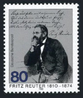 Germany 1449, MNH. Michel 1263. Fritz Reuter, 1810-1874, Dialect Author. 1985. - Unused Stamps