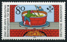 Germany 1396, MNH. Mi 1179. Beer Pureness Law, 450th Ann.1983. Brewers,engraving - Ungebraucht