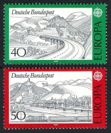 Germany 1248-1249, MNH. Michel 934-935. EUROPE CEPT-1977. Rhon Highway; Train. - Unused Stamps
