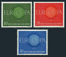 Germany 818-820 Blocks/4, MNH. Michel 337-339. EUROPE CEPT-1960. 19-Spoke Wheel. - Ungebraucht