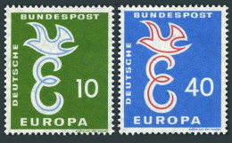 Germany 790-791, MNH. Michel 295-296. EUROPE CEPT-1958. E And Dove. - Unused Stamps