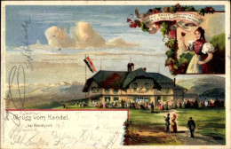 Lithographie Waldkich Im Schwarzwald, Kandel, Gasthaus Max Bauer - Other & Unclassified