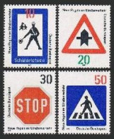 Germany 1055-1058, MNH. Michel 665-668. New Traffic Rules. 1971. Traffic Signs. - Unused Stamps