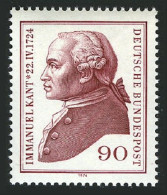 Germany 1144, MNH. Michel 806.Michel 806. Immanuel Kant, Philosopher, 1974. - Unused Stamps