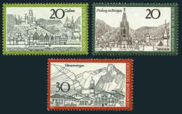 Germany 1047-1049, MNH. Towns: Cochem, Freiburg Im Breisgau, Oberammergau, 1970. - Neufs