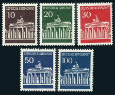 Germany 952-956, MNH. Michel 506-510. Brandenburg Gate, 1966-1968. - Nuevos