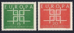 Germany 867-868 Blocks/4,MNH.Michel 406-407. EUROPE CEPT-1963.Links. - Unused Stamps