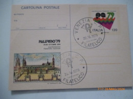 Cartolina Postale "PALERMO '79" Annulli Filiatelici - 1971-80: Storia Postale