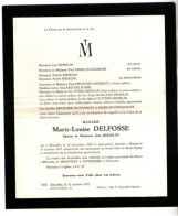 Ellezelles , 1904 - Renaix 1970 , Marie  - Louise Delfosse - Obituary Notices