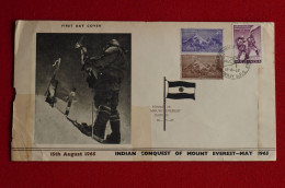 1965 Rare SP FDC Indian Conquest Of Everest Himalaya Mountaineering Escalade Alpinisme - Climbing