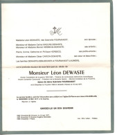 Ellezelles , 1909 - Renaix 1977 , Léon Dewaste - Obituary Notices