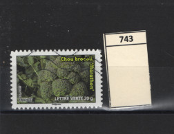 PRIX FIXE Obl 743 YT Chou Brocoli Flore Légumes 59 - Used Stamps