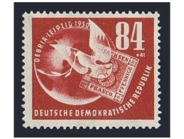 Germany-GDR B21, MNH. Michel 260. Stamp EXPO DEBRIA-1950. Saxony #1 & Dove. - Unused Stamps