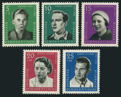 Germany-GDR B71-B76, MNH. Mi 808-812. Portraits 1961. Werner Kube,Hanno Gunther, - Unused Stamps