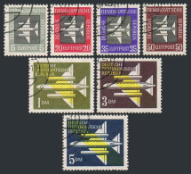 Germany-GDR C1-C7,CTO.Michel 609-615. Air Post 1957.Stylized Plane. - Airmail
