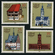 Germany-GDR 2324-2327, MNH. Michel 2775-2778. Town Halls, 1983. - Unused Stamps