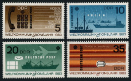 Germany-GDR 2319-2322, MNH. Michel 2770-2773. World Communication Year WCY-1983. - Unused Stamps